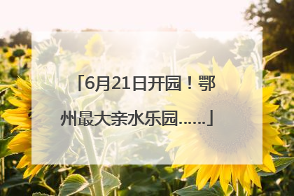 6月21日开园！鄂州最大亲水乐园……
