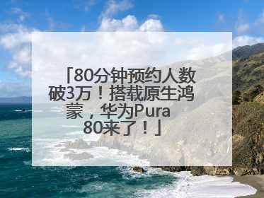 80分钟预约人数破3万！搭载原生鸿蒙，华为Pura 80来了！