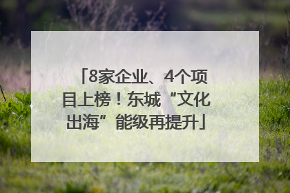 8家企业、4个项目上榜！东城“文化出海”能级再提升