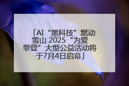 AI“黑科技”燃动雪山 2025“为爱攀登”大型公益活动将于7月4日启幕