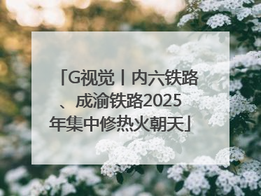G视觉丨内六铁路、成渝铁路2025年集中修热火朝天